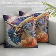 thumbnail image 3 of Orinice Goat Flower Zodiac Sign Graphic Decorative Throw Pillow Cover for Home Couch Living Room Bed Sofa - 1PC 12x12in, 3 of 5