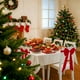 thumbnail image 5 of Funda de silla Navidad con lazos rojos | Correas decorativas para respaldo navideño | Universal Apta para Banquetes, Bodas y Comedor | Decoración festiva fácil de poner con slip-on | Acento elegante, 5 of 8