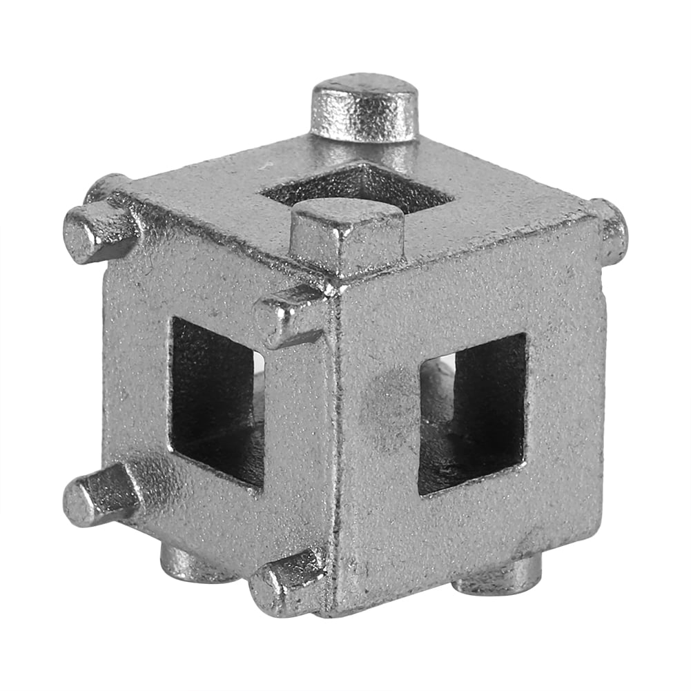 Car Rear Disc Brake Piston Retractor Tool Wind Back Cube Calliper Adaptor Silver Car Rear Disc Brake Piston Retractor Tool Disc Brake Piston