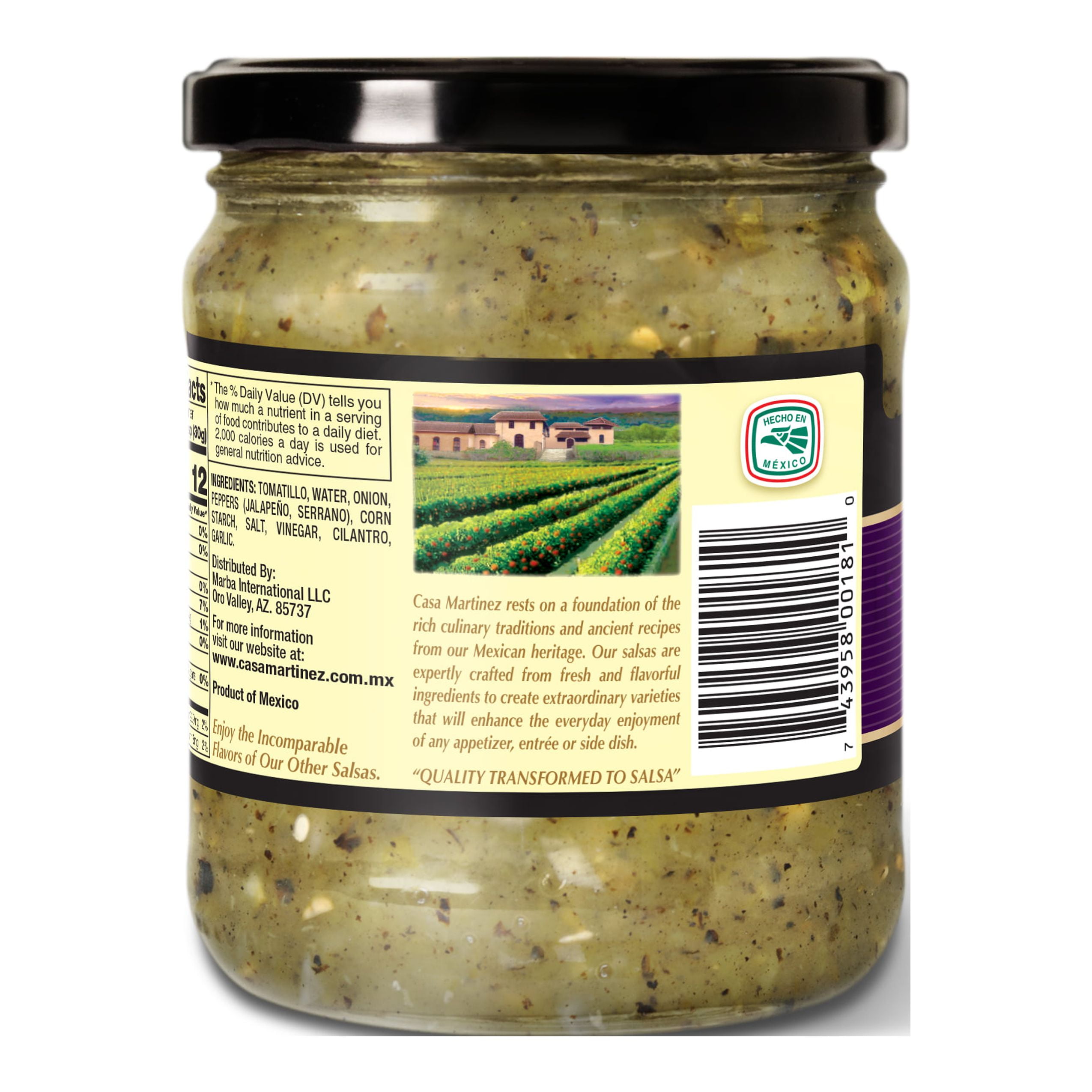 (2 pack) Casa Martinez Medium Fire Roasted Tatemada Salsa Verde, 16 oz