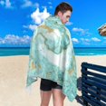 thumbnail image 4 of Coolnut Beach Towels Golden Blue Stone Camping Towels Marble Sand Free Beach Towel, 30"x60" Large Beach Towels Quick Dry Bath Travel Towels Pool Yoga Beach Mat for Men Women, 4 of 6