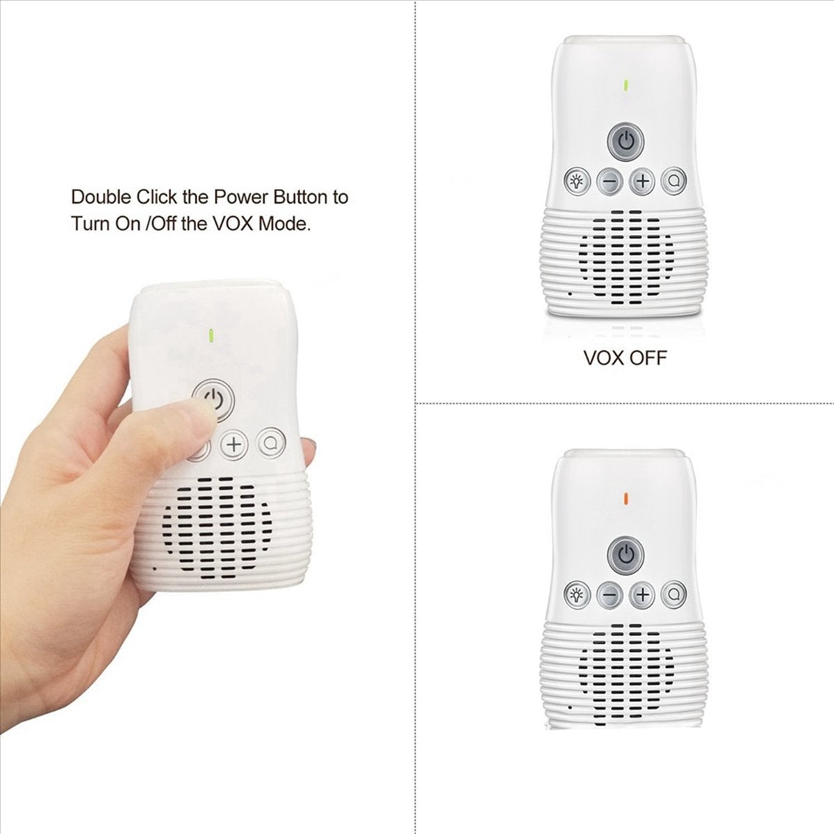 Baby Audio Monitor 2-Way Talk Intercom Wireless Night Light Home Child Safety Device 2.4GHz US-Plug