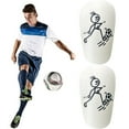thumbnail image 4 of Mini Espinilleras Fútbol Fibra Carbono Imitación Equipo Deportivo en Línea Extra Pequeño (tres Blancos 12*7 8 CM), 4 of 9