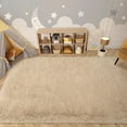 thumbnail image 3 of Softlife Super Soft Rug For Living Room Fluffy Rugs For Dorm Room Cute Plush carpet For Bedroom,5.3'x 7.5'，Light Tan, 3 of 7