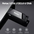 thumbnail image 3 of Netac U336 128GB USB 3.0 Flash Drive - Black PC Material, Anti-Virus & Anti-Deletion Protection, High-Speed Data Transfer, Compatible with Windows XP+/Mac OS X 10.5+/Linux 2.4.x+ Systems,, 3 of 6