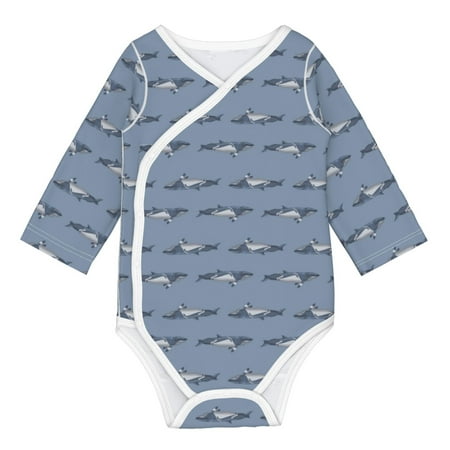 

Disketp Cute Whale Baby Onesies Unisex-Baby Baby Long Sleeve Bodysuit Bodysuits Boys & Girls-6 Months