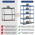 thumbnail image 6 of Garvee 60"W 5-Tier Heavy Duty Garage Shelving, 2500lbs Capacity Metal Storage Rack, Blue, 6 of 10