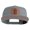 Grey, variant on Old English V Faux Leather Patched Cotton Flat Bill Snap Cap - Black OSFM