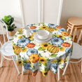 thumbnail image 6 of Thanksgiving Tablecloth, Fall Pumpkin Sunflower Round Tablecloth 60 Inch, Autumn Table Cloth for Rustic Farmhouse Kitchen Decor, Wipeable Polyester Fabric Table Cover for Holiday Outdoor Party, 6 of 6