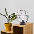 thumbnail image 4 of Lámpara de mesa de alambre de metal negro, luz de noche estilo jaula de cesta de hierro moderna, lámpara de noche retro, funciona con pilas para dormitorio, tierra negra WD.WDQZL Hogar, 4 of 6