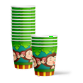 thumbnail image 3 of Monkey Birthday Party Supplies - Jungle Animal Party Supplies - Zoo Animal Party Supplies | Tableware Set Includes Plates, Napkins and Cups | Kit for 16, 3 of 8