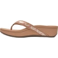 thumbnail image 3 of Women's Vionic High Tide Toe Post Sandal Dusty Pink Chevron Synthetic 11 W, 3 of 6