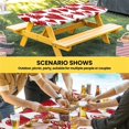 thumbnail image 6 of Valentine's Day Table Cloths for 6 Foot Rectangle Tables, Red Heart Love Modern Minimalist Patio Waterproof Elastic Fitted Tablecloths, Washable Rectangular Table Cover for Camping, 6 of 8
