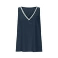 thumbnail image 3 of Womens Cotton Linen Tank Tops, Sleeveless Shirts for Women Summer Casual Vintage Solid Color V Neck Dressy Blouses, 3 of 5
