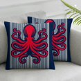 thumbnail image 3 of nygtbtfer Navy Blue Sea Decor Pillow Covers Ocean Theme Turtle-Seahorse-Octopus-Crab Pattern Decorative Cushion Cover Coastal Pillowcases White, 3 of 7