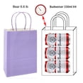 thumbnail image 4 of AZOWA Gift Bags Small Kraft Paper Bags with Handles (5 x 3.1 x 8.2 in, Light Purple Color, 50 Pcs), 4 of 9