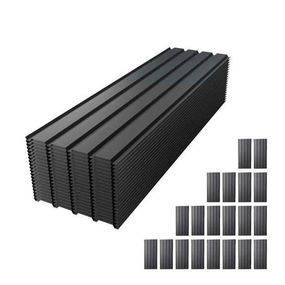 Miniyam 20 pcs 61" x 18" Metal Roof Panel for Carport, Gazebo Roof, Exterior Siding, Tool Shed Roof, Chicken Coop Roof, Carport Roof, House Roof