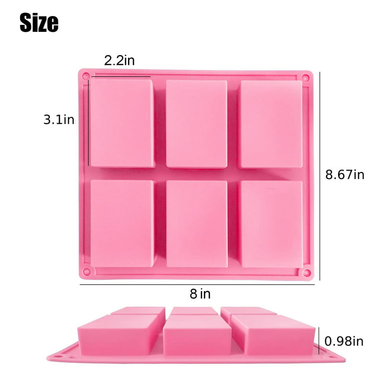 Silicone Soap Mold for Soap Making 3d 6 Forms Oval Rectangle Soap Mould  G2a5 for sale online