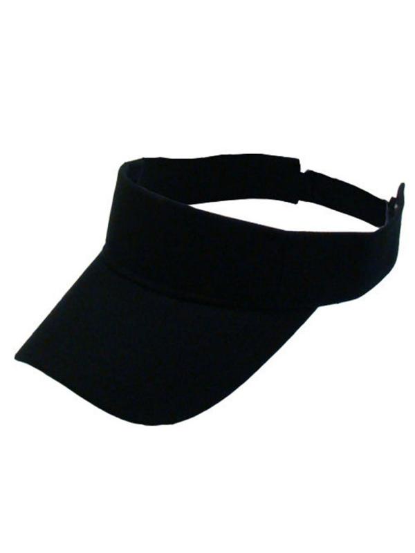 Long Brim Sweatband Adjustable Hat White Black Sun Visors for Women and Girls