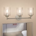 thumbnail image 5 of Kichler Winslow 21.5" 3 Light Brushed Nickel Vanity Light with Clear Seeded Glass Shades, 5 of 8