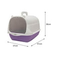 thumbnail image 4 of Cat Litter Box with Lid Portable Anti Splashing Litter Box Easy Tidy Handle violet, 4 of 9
