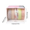 thumbnail image 3 of 5 Roll Washi Tape Set for Planner and Journal, Decorative Paper Craft Tape with Repeat Pattern, Tear by Hand for Scrapbook, Gift Wrap and DIY Card, 3 of 6