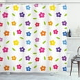 thumbnail image 1 of Ambesonne Colorful Shower Curtain, Daisies Leaves Meadow, 69"Wx75"L, Multicolor, 1 of 3