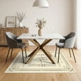 thumbnail image 3 of ODIKA Nautical Compass Stripe Cartouche Border Inspired Subtle Sisal Flowing Dynamic Non-Slip Low Profile for Guest Room, Lounge, Apartment, 3 of 7