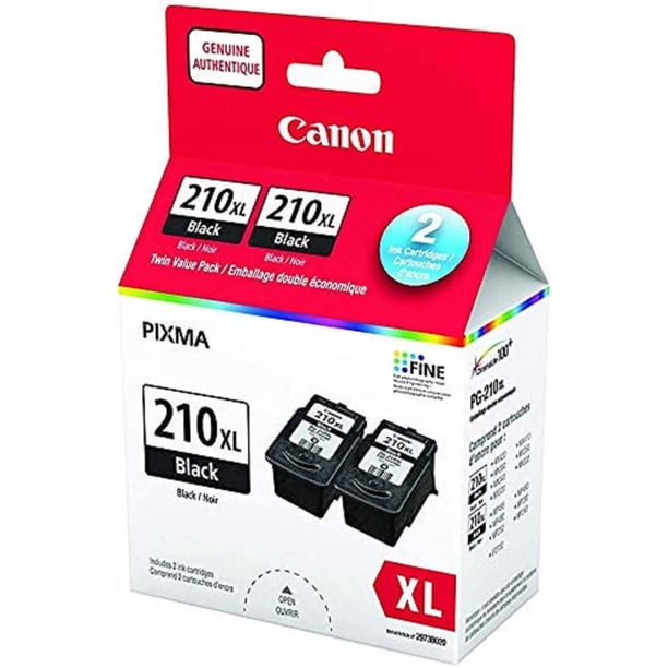 Cartucho de tinta Canon PG-210XL negro de alto rendimiento, paquete de 2