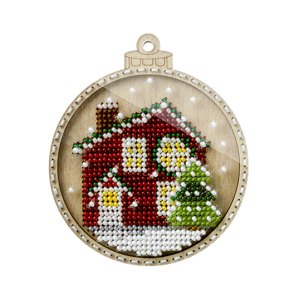 Bead embroidery kit on wood FLK-369