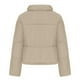 thumbnail image 4 of Chaquetas y abrigos casuales sin capucha de manga larga para mujer, abrigo de moda con bolsillo y cremallera, chaqueta larga de invierno de algodón con plumón de manga larga para mujer, 4 of 7