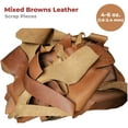 thumbnail image 2 of ELW 4-6 oz 1.8-2.4mm Thickness, 10 LB Vegetable Tanned Leather Scraps, Mixed Brown, Cowhide Remnants Full Grain Leather for Tooling, Holsters, Knife Sheath, Carving, Embossing, Stamping, 2 of 7