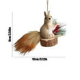 thumbnail image 3 of Mini Christmas Tree Decorations, Cute Squirrel Hanging Figurines, Forest Animal Ornaments, Pine Cones, Holiday Decorations for Xmas Tree, Home, and Table Decor, 3 of 6
