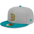 thumbnail image 3 of Men's New Era Gray/Teal Boston Red Sox  59FIFTY Fitted Hat, 3 of 6
