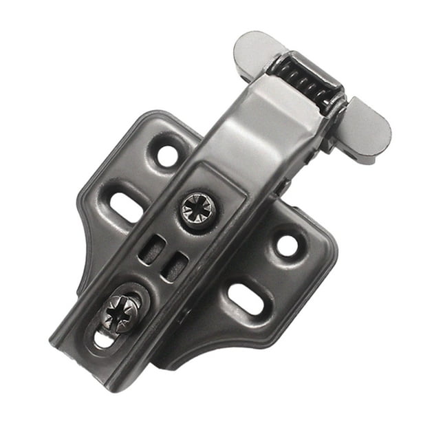Bisagras de marco de puerta Bisagra silenciosa hidráulica Durable Fácil de instalar Hardware estable Bisagra amortiguadora Repuestos para armarios de Curva recta gris
