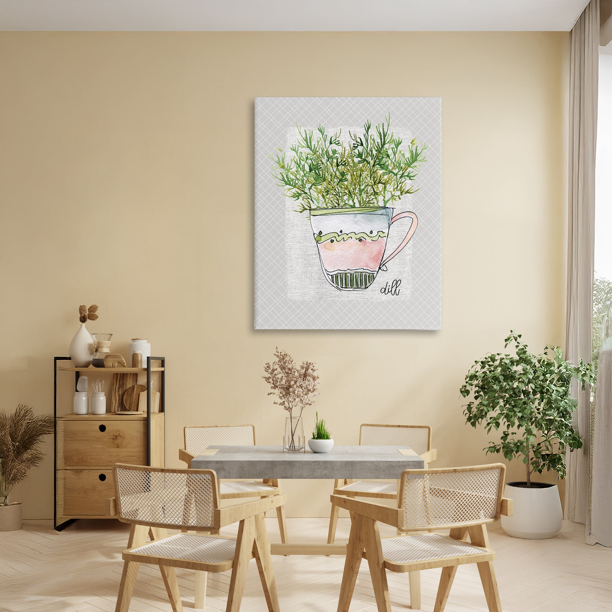 Stupell Industries Dill Herb Mug Canvas Wall Art, design by Livi Finn