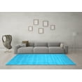 thumbnail image 3 of Ahgly Company Indoor Square Abstract Light Blue Contemporary Area Rugs, 6' Square, 3 of 4