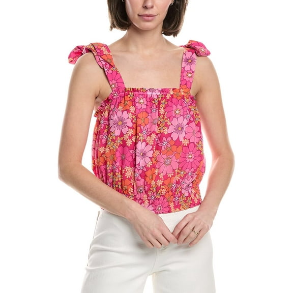 Ramy Brook womens Bebe Top, l, Pink