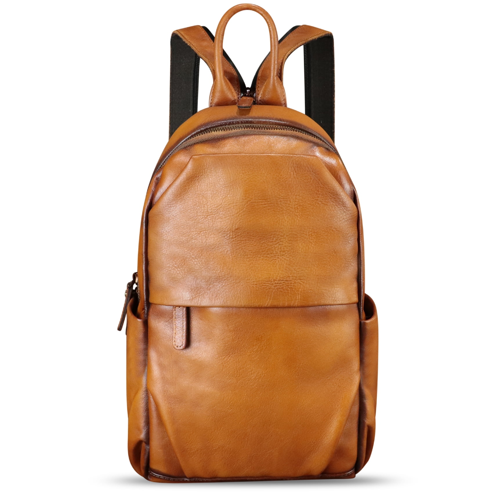 Genuine Leather Sling Bag for Men Women Retro Sling Backpack Purse Crossbody Bag