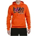 thumbnail image 2 of Wild Bobby, Loved John 3:16 Inspirational/Christian Unisex Graphic Hoodie Sweatshirt, Orange, Small, 2 of 6