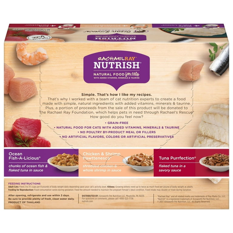 Rachael Ray Nutrish Savory Premium Wet Cat Food, Ocean Lovers