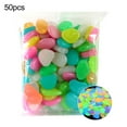 thumbnail image 2 of Happy Date 50Pcs Glow in The Dark Rocks Glow Pebbles Decor for Garden/Fish Tank/Aquarium/Walkway/Driveway/Plant Pots/Bonsai, 2 of 9