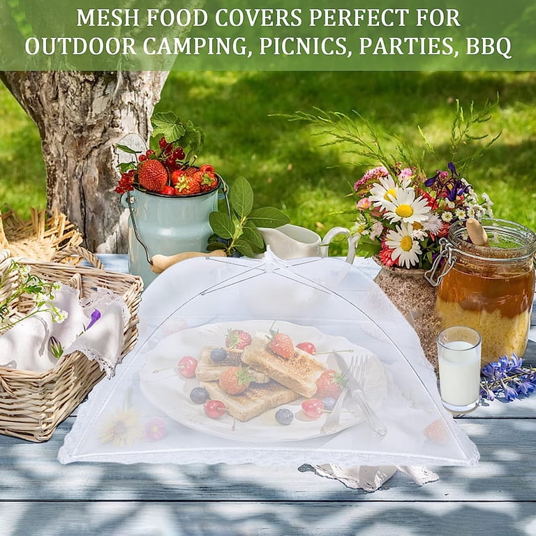 Collapsible Food Dome 3-Pack Pop-Up Food Covers – 12 Inch Mesh Nets To ...