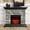 Gray, variant on 40-inch Electric Fireplace with Faux Brick and Remote Control