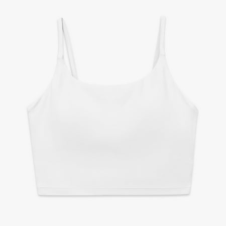 BLVB Cami Sports Bra Tank Tops for Women Spaghetti Straps Workout Yoga Athletic Exercise Crop Tops