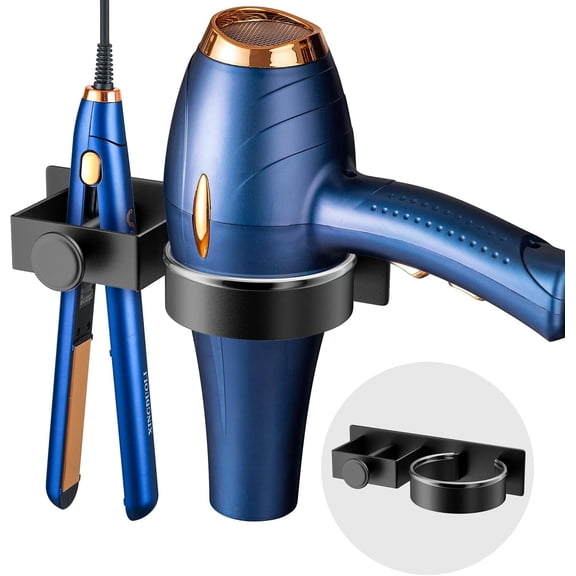 FacoFaco Hair Dryer Holder Straightener Station, Wall Mounted/Self Adhesive Bracket Stand