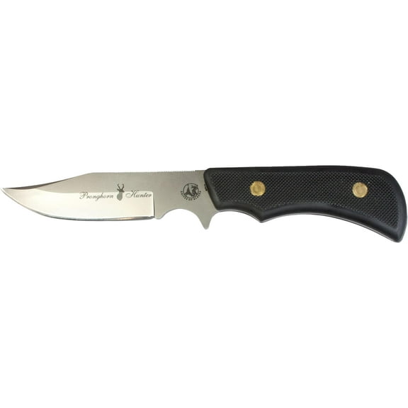Knives of Alaska Trekker Series Pronghorn D2 Knife, Suregrip Handle, Black