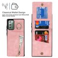 thumbnail image 3 of Nalacover for Samsung Note 20, Wallet RFID Credit Card Holder and Zipper Pocket,Drop Protection Flip Cover Ring Holder Kickstand Double Magnetic Clasp for Samsung Galaxy Note 20, Pink, 3 of 12