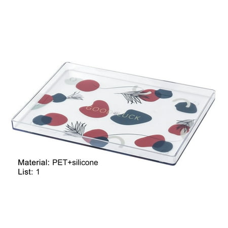 

Meizhencang Dessert Tray Multifunctional Reusable PET Anti-skid Exquisite Thicker Coaster for Home