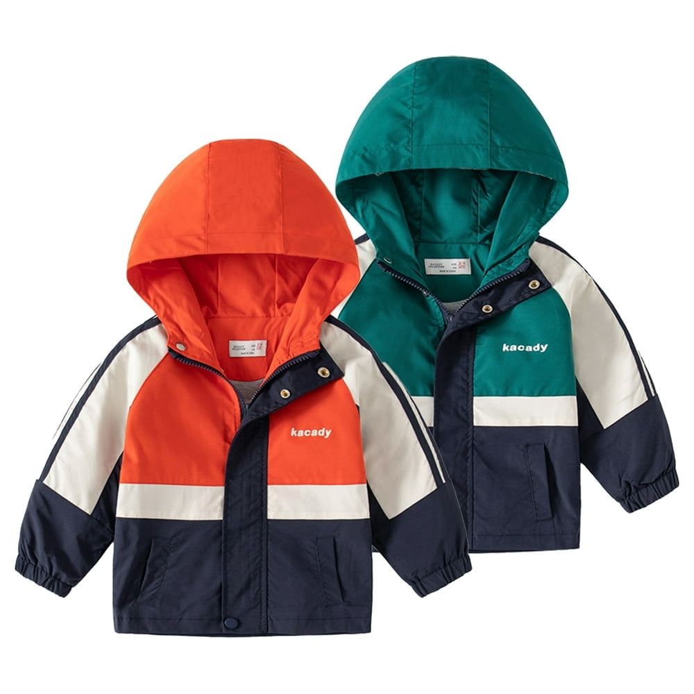 Veste De Pluie Enfant Garçon - Imperméable Léger Avec Capuche - Manteau D’École Automne - Poches - 8